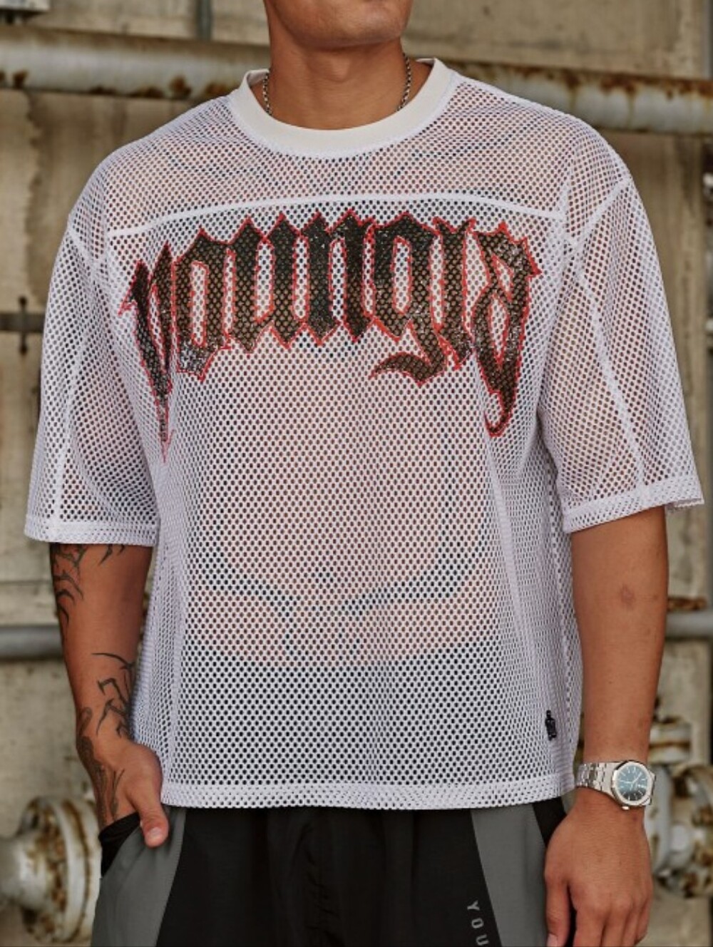 YoungLA Men's Mesh Shirt Size L